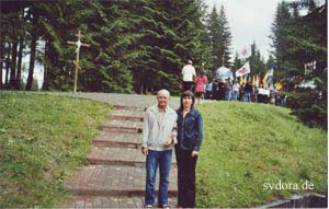 Peter Rauch und Nelia Sydoriak am Steinadler in den Transkarpten