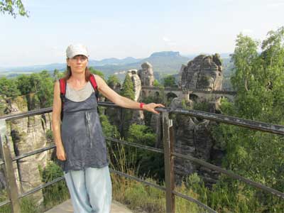 Bild von der Bastei in der sächsischen Schweiz