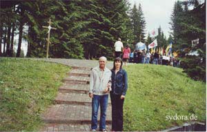 Peter Rauch und Nelia Sydoriak am Steinadler in den Transkarpten