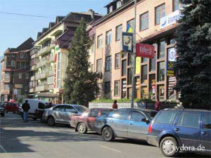 Stadtzentrum von Rachiv Transkarpatien