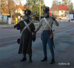 Soldaten von der Erinnerungsfeier zur Völkerschlacht bei Leipzig