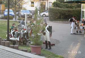 Soldaten von der Erinnerungsfeier zur Völkerschlacht bei Leipzig